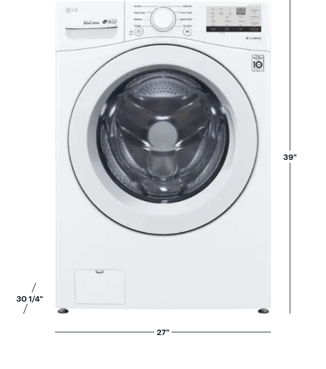 LG WM3400CW 4.5 cu. ft. Front Load Washer — image 2